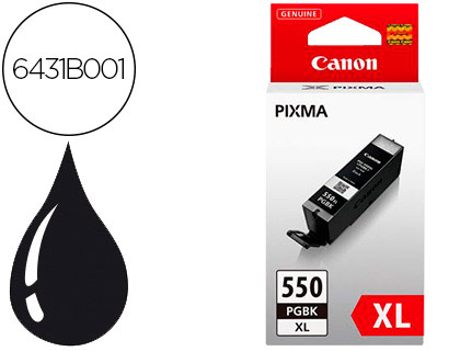 CARTOUCHE CANON JET D'ENCRE 6431 B001-PGI550XLPGBK COULEUR NOIR HAUTE CAPACIT
