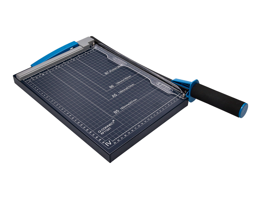 CISAILLE Q-CONNECT MÉTAL FORMAT A4 CAPACITÉ COUPE 10F PRESSION MANUELLE 60X300X350MM