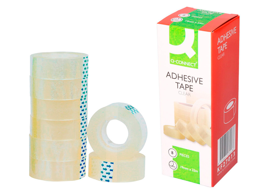 RUBAN ADHSIF Q-CONNECT CONOMIQUE RSISTANT TRANSPARENT 19MMX33M